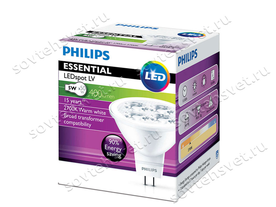 Изображение товара: ESS LED 5-50W 2700K MR16 24D / 8718696579558 Philips / Лампа светодиодная