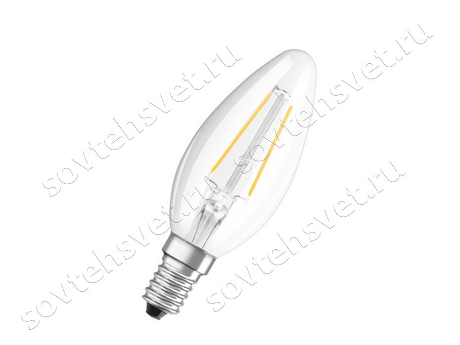 Изображение товара: Лампа светодиодная филаментная свеча OSRAM Parathom CLAS B 25 2.5W/827 E14 купить в СовТехСвет