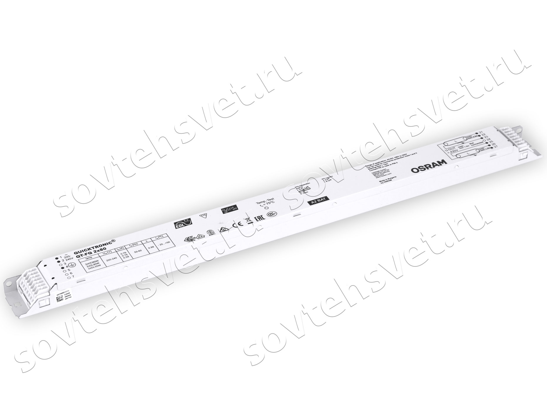 Изображение товара: QT-FQ 2x80 / 4050300825564 OSRAM / ЭПРА для люминесцентных ламп