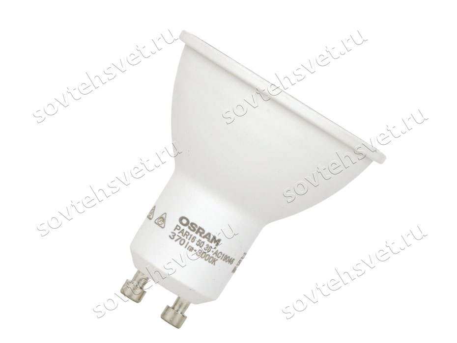 Изображение товара: Лампа светодиодная OSRAM LED STAR PAR16 5W-50W GU10 3000K 4058075403376 купить в СовТехСвет