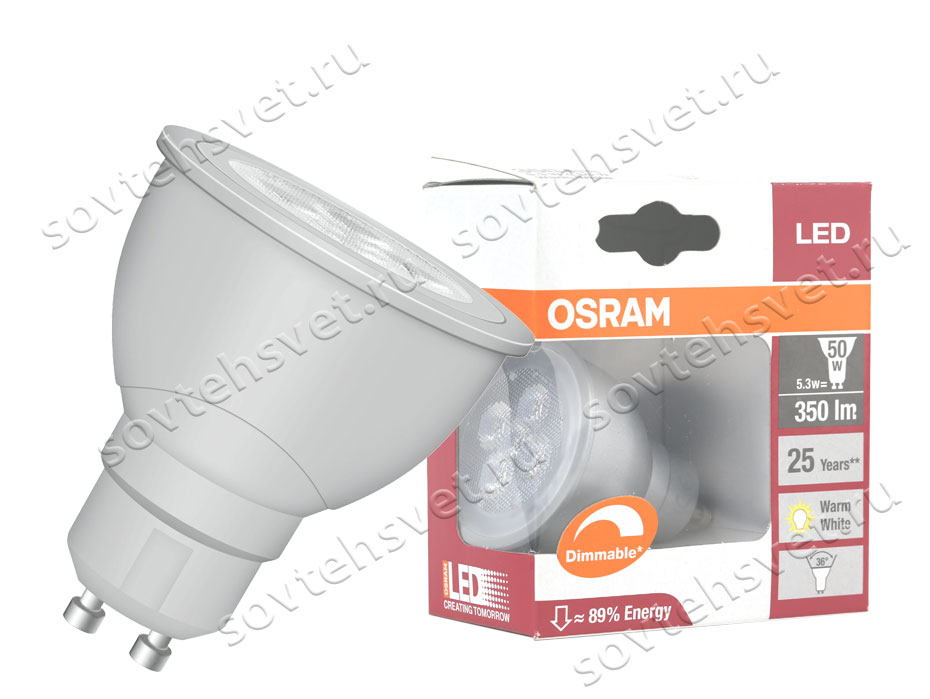 Изображение товара: LSS PAR16 50 36° 5.3W/827 GU10 DIM / 4008321882714 OSRAM / светодиодная лампа купить в СовТехСвет