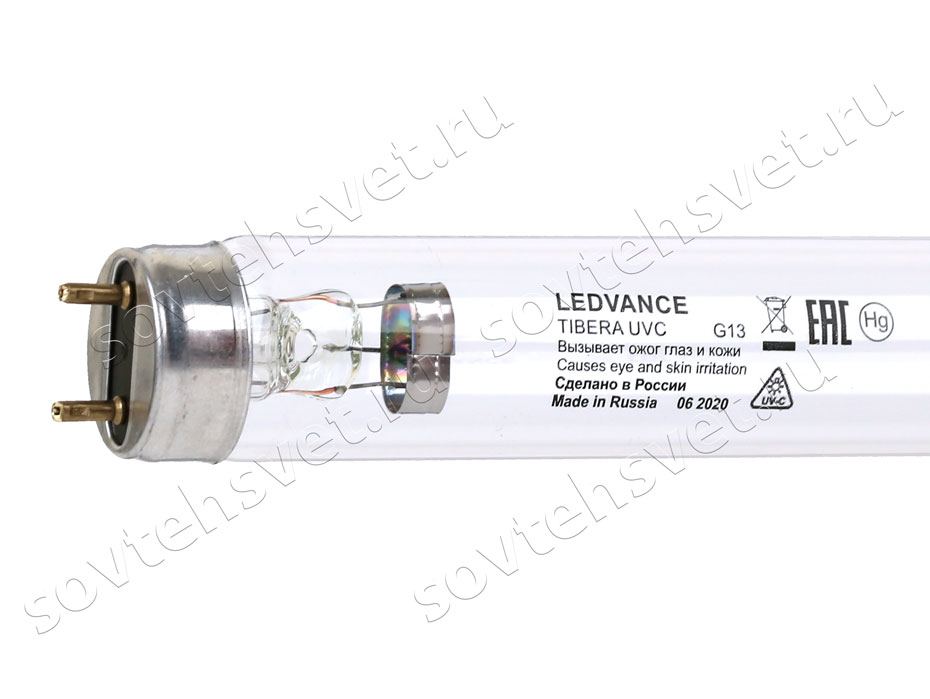 Изображение товара: Лампа ультрафиолетовая бактерицидная LEDVANCE TIBERA UVC T8 25W G13 купить в СовТехСвет