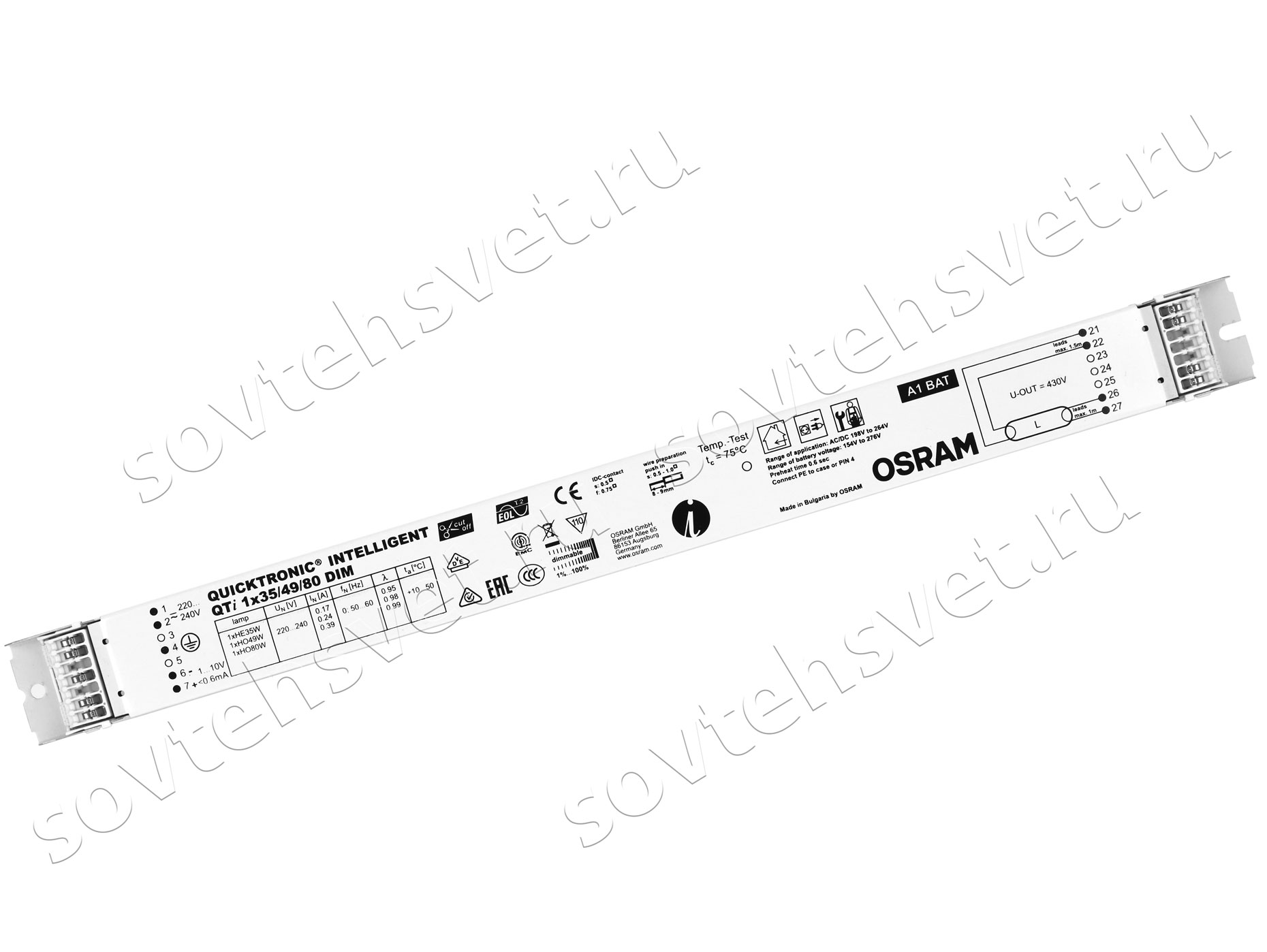 Изображение товара: ЭПРА OSRAM QTi 1x35/49/80 DIM купить в СовТехСвет